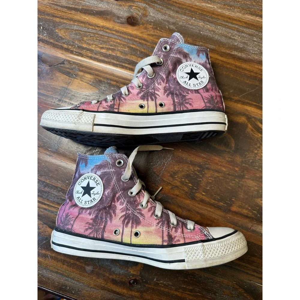 Converse Chuck Taylor All Star High Top Sunset Palm Tree Sneakers 171279F M6 
W8 - Picture 12 of 12
